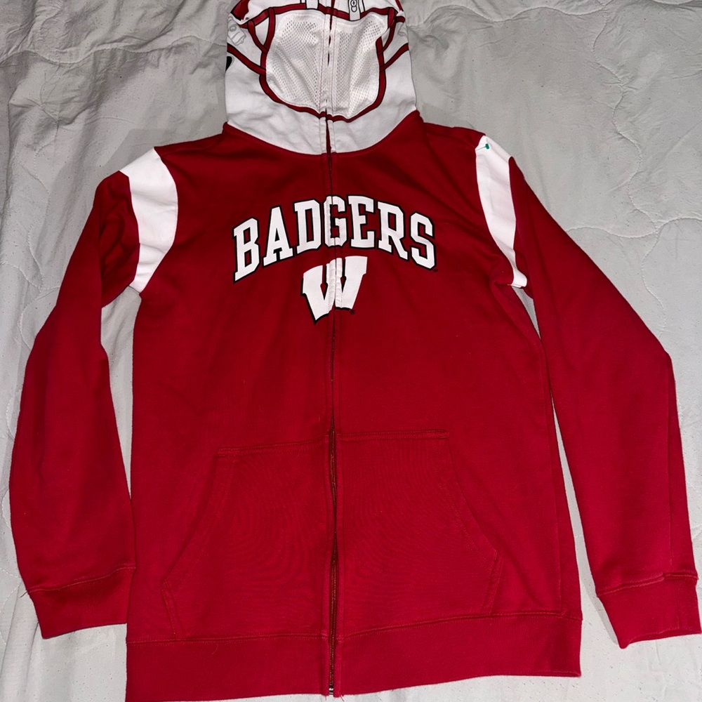 Wisconsin badger zip up jacket vintage
